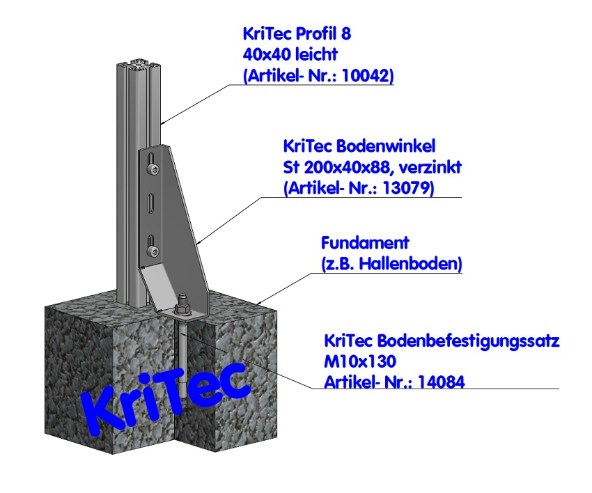 KriTec Profil 8 40x40 leicht