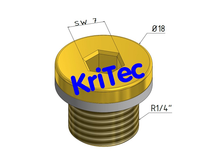 KriTec Verschlussschraube 1/4"
