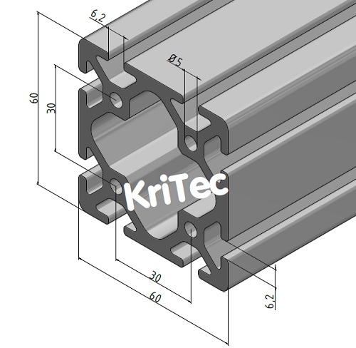 KriTec Profil 6 60x60 schwer