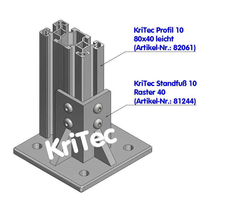 KriTec Profil 10 80x40 leicht
