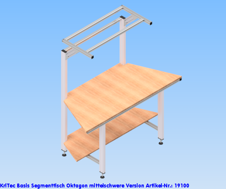 KriTec Basis Segmenttisch Oktagon mittelschwere Version