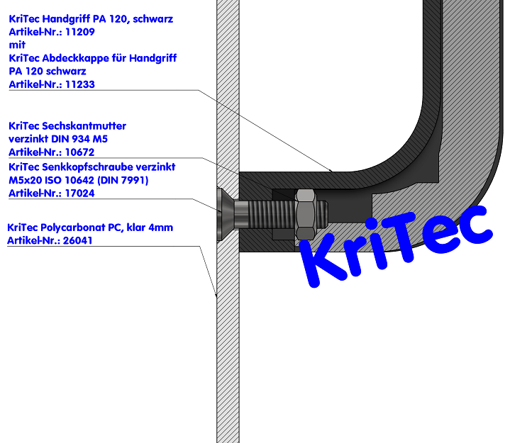 KriTec Senkkopfschrauben ISO 10642 (DIN 7991) verzinkt