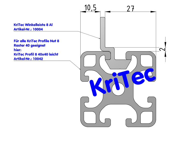 KriTec Winkelleiste 8 Al