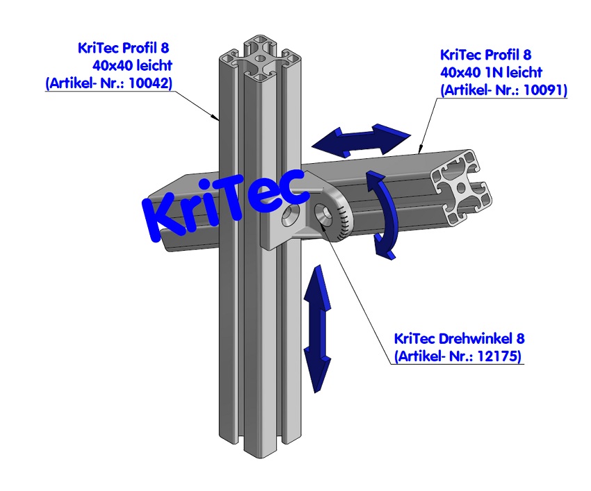 KriTec Drehwinkel 8 Raster 40