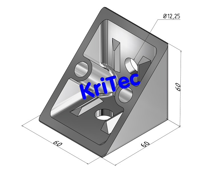 KriTec Winkel 12 60x60x60 Zn Softline