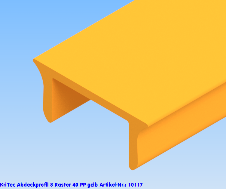KriTec Abdeckprofil 8 Raster 40 PP gelb