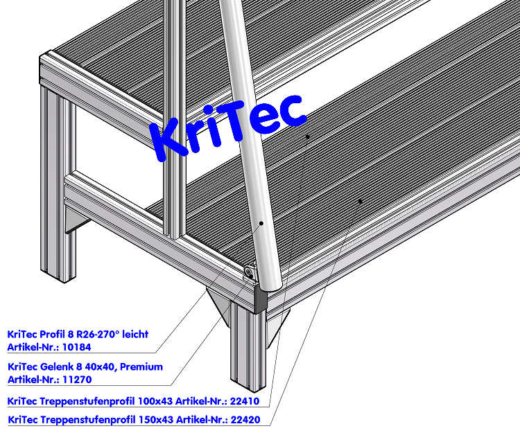 KriTec Gelenk 8 40x40, Premium
