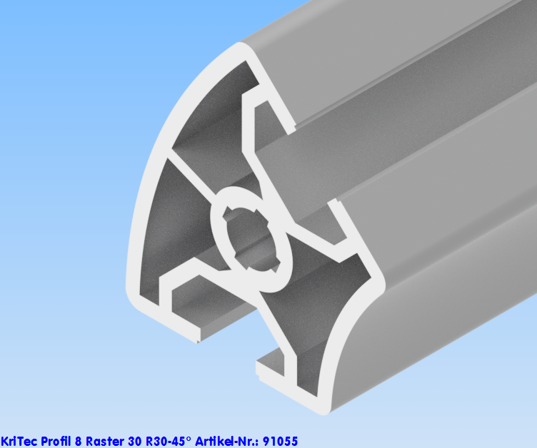 KriTec Profil 8 Raster 30 R30-45°