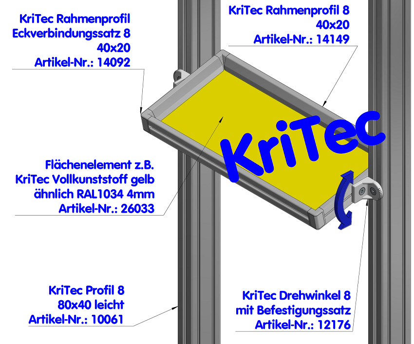 KriTec Rahmenprofil 8 40x20