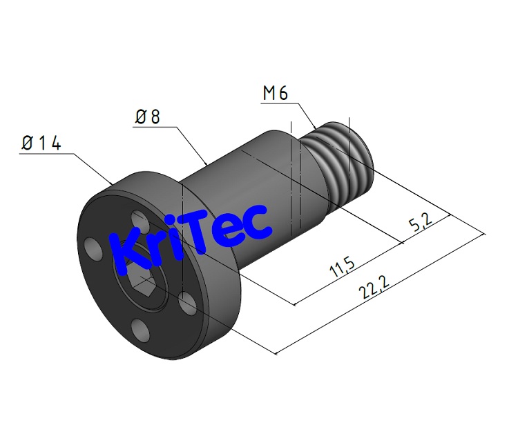 KriTec Bolzen 8 D10 exzentrisch