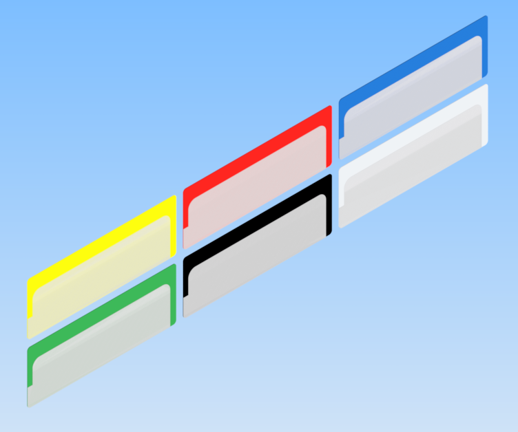 KriTec Etikettenträger, selbstklebend, oben offen, 37x105mm