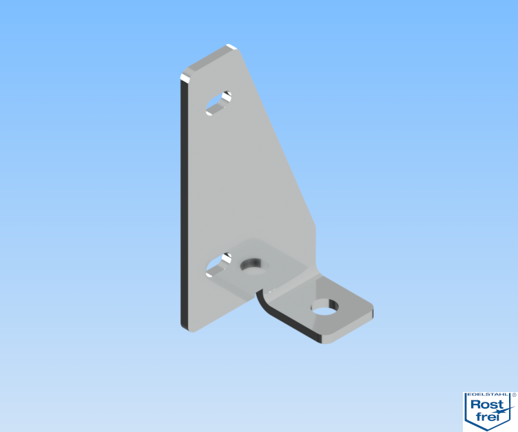 KriTec Bodenadapter rechtsbündig für Profil 6 30x30, VA rostfrei