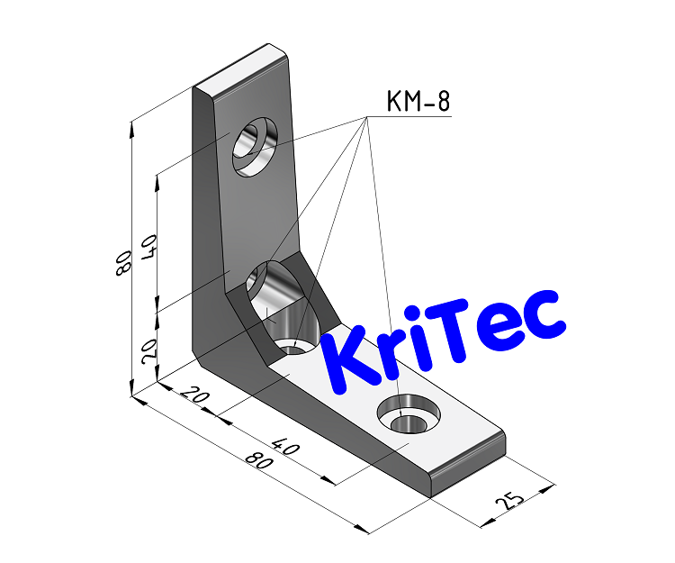 KriTec Winkel 8 80x80x25