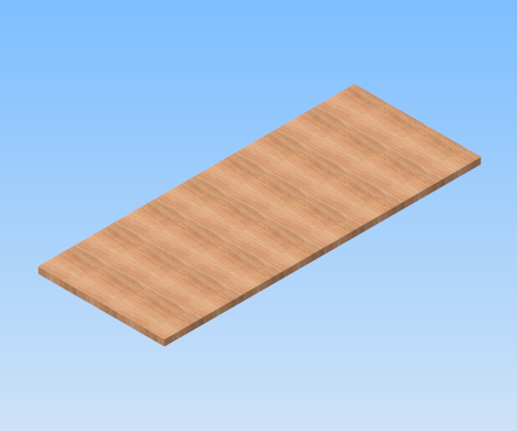 KriTec Standard-Tischplatte 2.000x800x40mm ohne Ausklinkungen