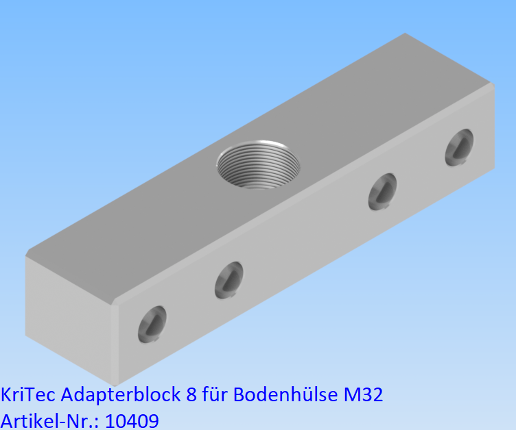 KriTec Adapterblock 8 für Bodenhülse M32