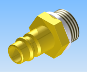 KriTec Stecknippel NW 7,2 mit Außengewinde 1/4"
