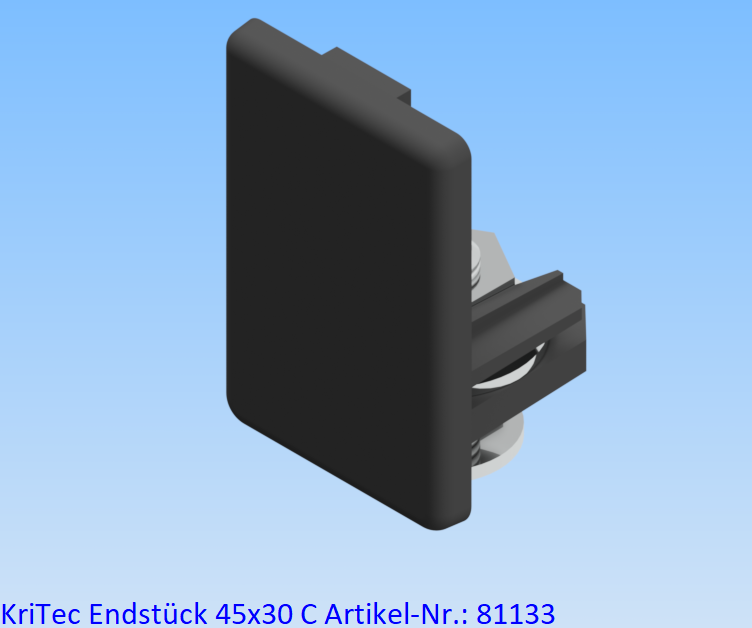 KriTec Endstück 45x30 C schwarz
