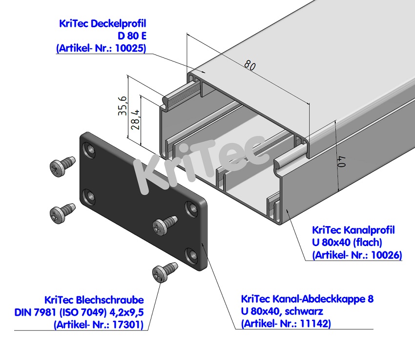KriTec Blechschrauben DIN 7981 (ISO 7049) verzinkt