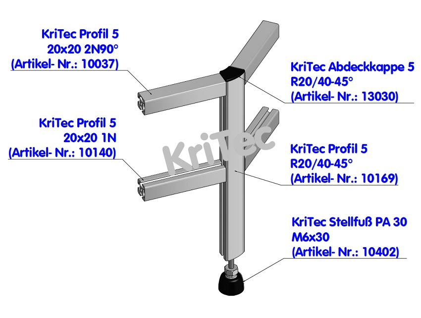 KriTec Profil 5 R20/40-45°