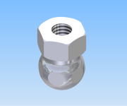 KriTec Kugelkopf 15 mit Sechskant M8x10