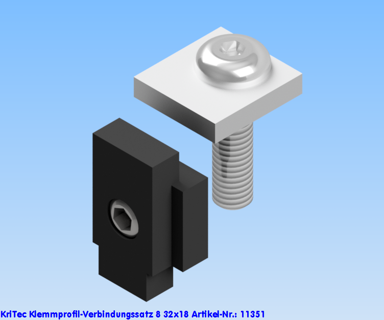 KriTec Klemmprofilverbindungssatz 8 32x18