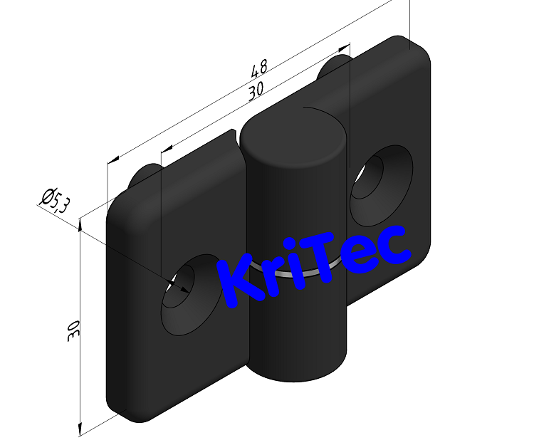 KriTec Scharnier 6 PA links