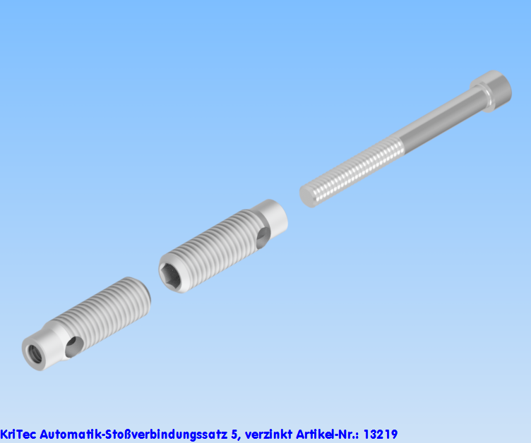 KriTec Automatik-Stoßverbindungssatz 5, verzinkt