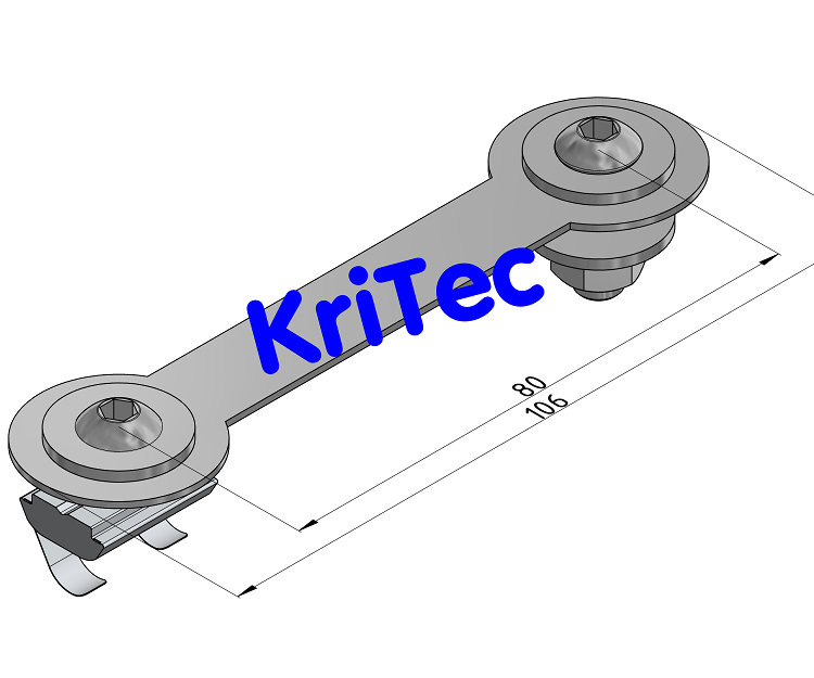 KriTec Potentialausgleich 10 ESD, Edelstahl, inkl. Befestigungssatz