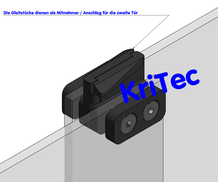 KriTec Schiebetür-Führungssatz 8