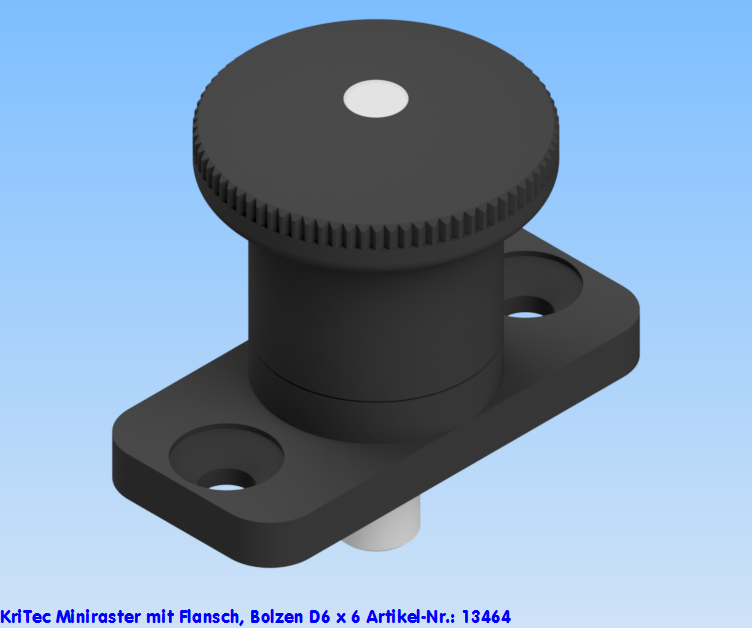 KriTec Miniraster mit Flansch, Bolzen D8 x 10