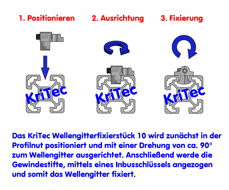 KriTec Wellengitterfixierstück 10