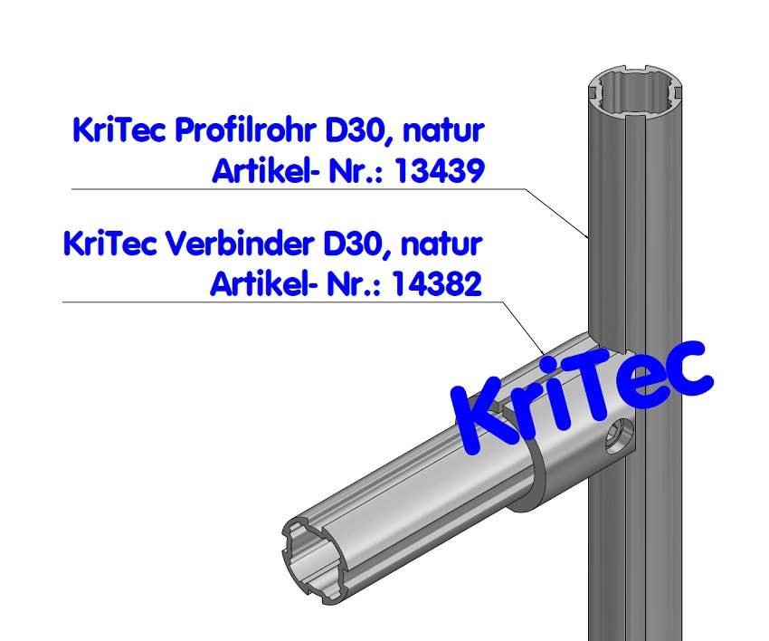 KriTec Profilrohr D30, natur