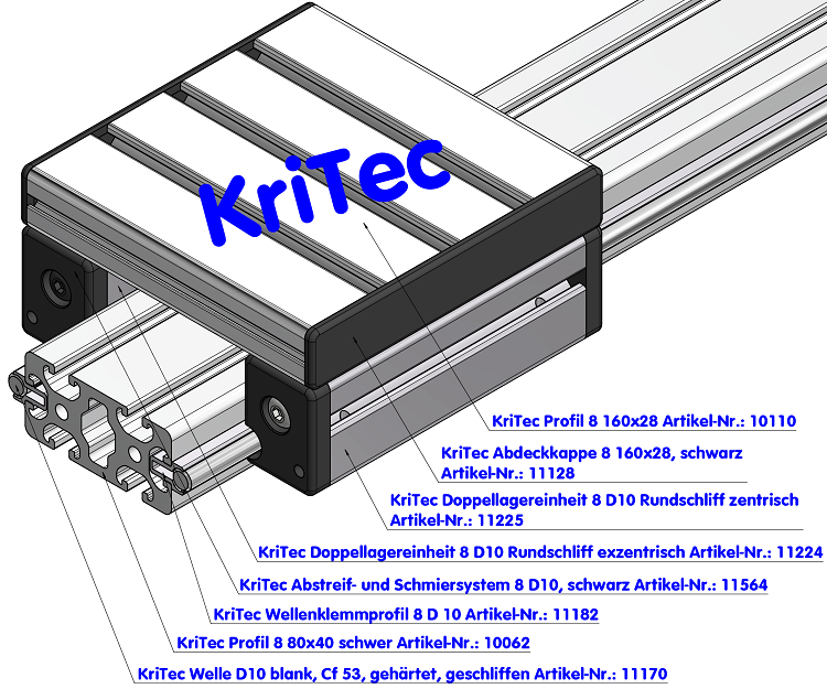 KriTec Wellenklemmprofil 8 D10