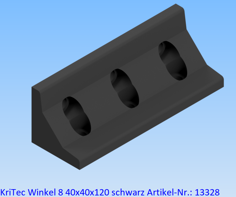 KriTec Winkel 8 40x40x120 schwarz