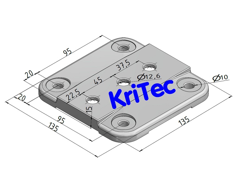 KriTec Bodenplatte 10 135x135
