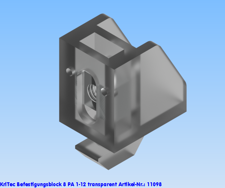 KriTec Befestigungsblock 8 PA 1-12 transparent