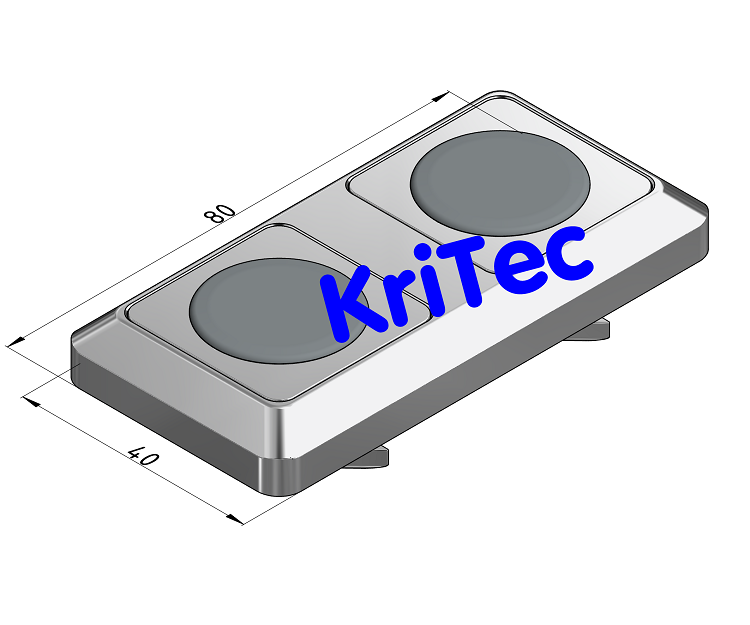 KriTec Automatik-Laschensatz 8 80x40 Al, Vario
