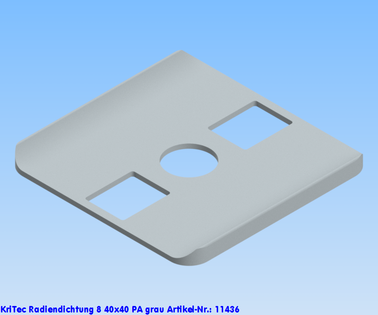 KriTec Radiendichtung 8 40x40 PA grau