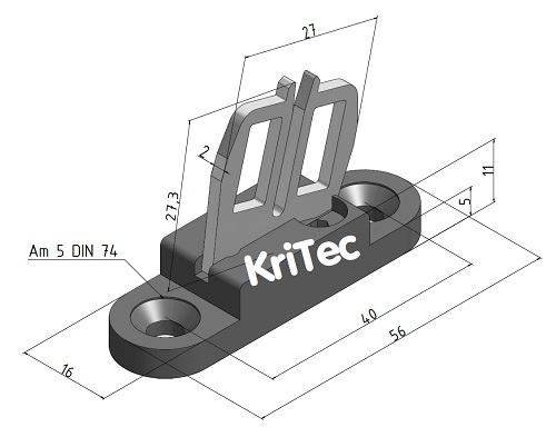 KriTec Befestigungswinkel inkl. Bef.-Satz für Sicherheitsschalter ZVRK