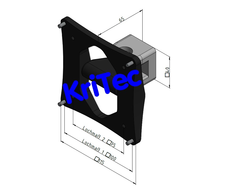 KriTec Monitorgelenk 8 VESA 75-100