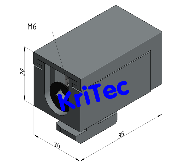 KriTec Variofix-Block 10 Raster 40/45, grau