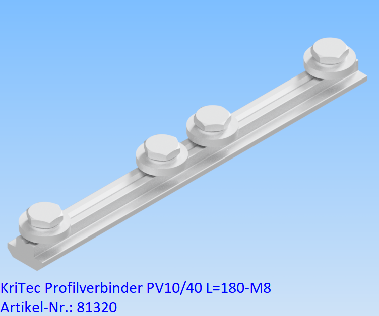 KriTec Profilverbinder PV10/40 L=180-M8