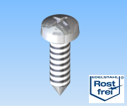 KriTec Blechschraube DIN 7981 (ISO 7049) VA, rostfrei