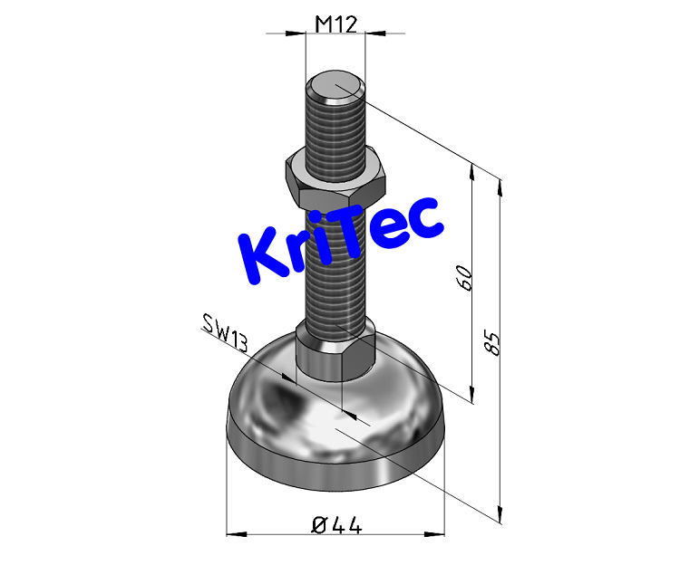 KriTec Stellfuß St 45 M12x60