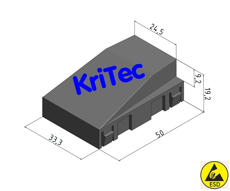 KriTec Gleitrampe D28 schwarz, antistatisch