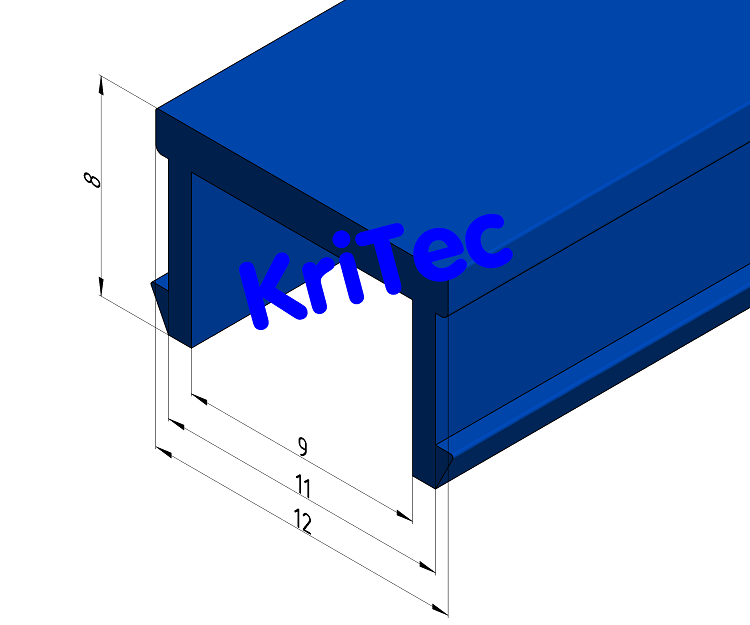 KriTec Abdeckprofil 10 PP blau