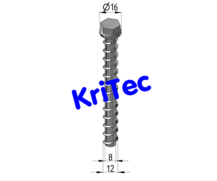 KriTec Schraubanker Typ S Ø8x100