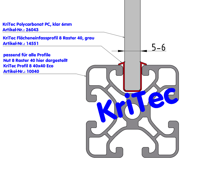 KriTec Profil 8 40x40 Eco