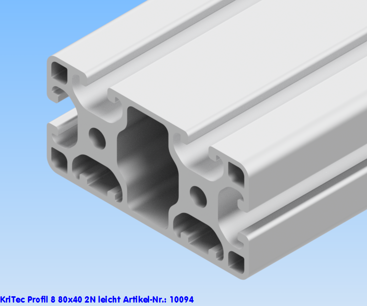 KriTec Profil 8 80x40 2N leicht