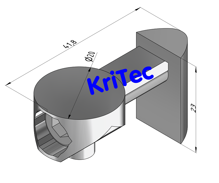 KriTec Universal-Verbindungssatz 8 Raster 40 für Ständerprofil 8 80x40 2xK60